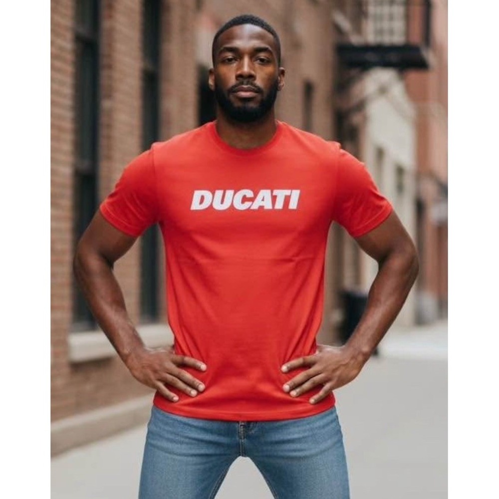 Ducati Sportswear Mens Red Graphic Logo T-Shirt European Fit XL US L